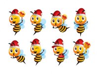 collection-set-cartoon-cute-bee-wearing-christmas-hat-with-different-pose_438266-194.jpg